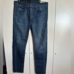Rag Bone Jeans Mens Size 34x32 Fit 2 Slim Button Fly Dark Wash